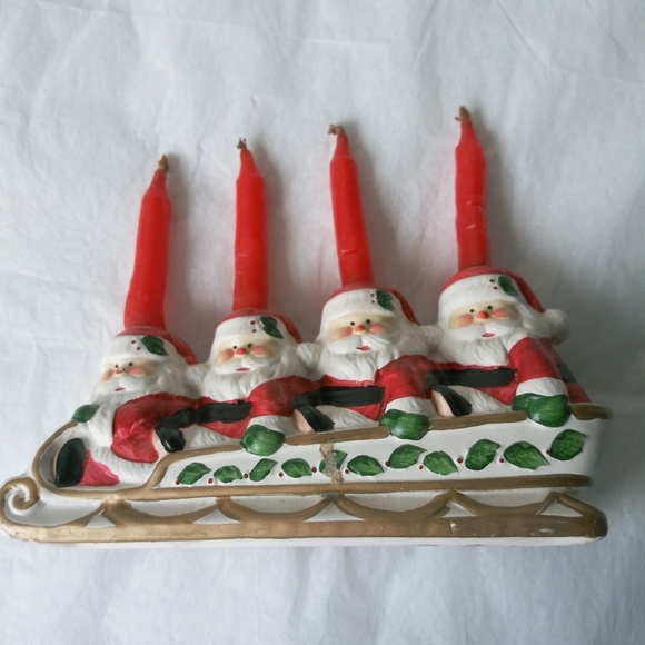 🌲 Vintage Santa's Candles Holder - Picture 2 of 7